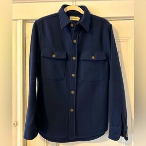 Taylor Stitch The Explorer Shirt Navy Boiled Wool